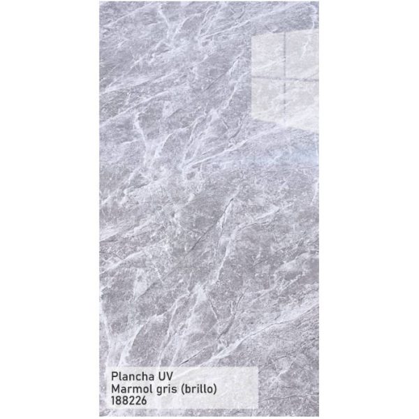 PLANCHA UV 1.22X2.44 188226 MARMOL GRIS